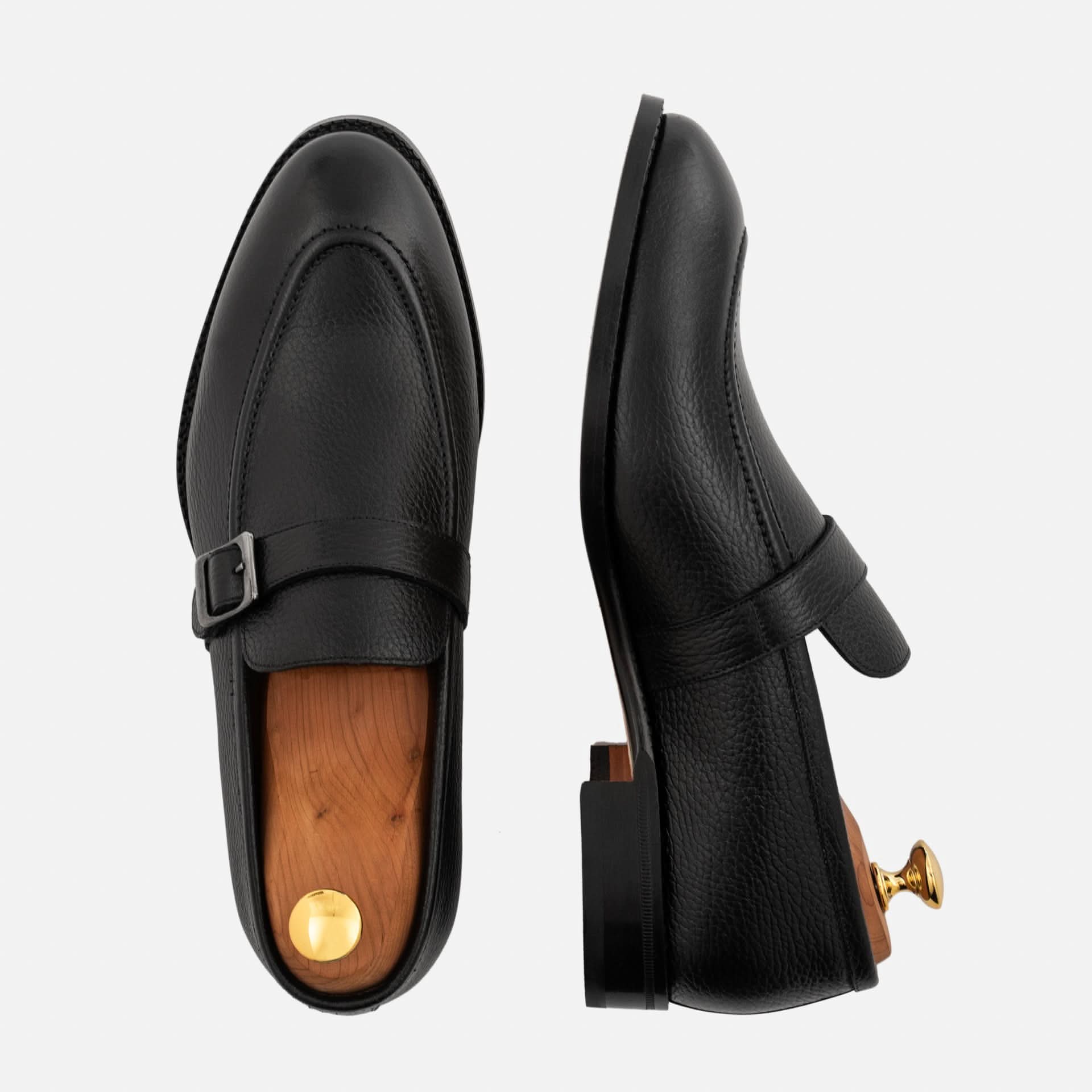 Archie Belted Loafer - Men's  Pebbled Leather - Image 4