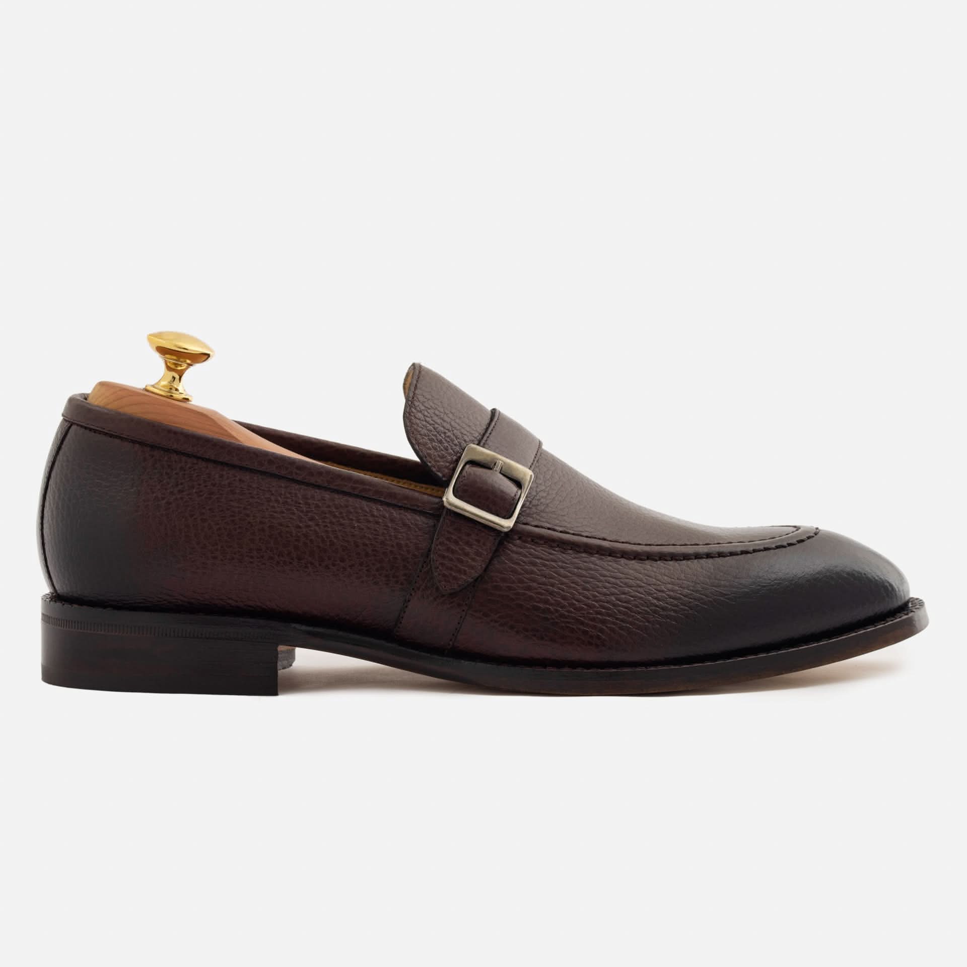 Archie Belted Loafer - Men's  Pebbled Leather - Image 8
